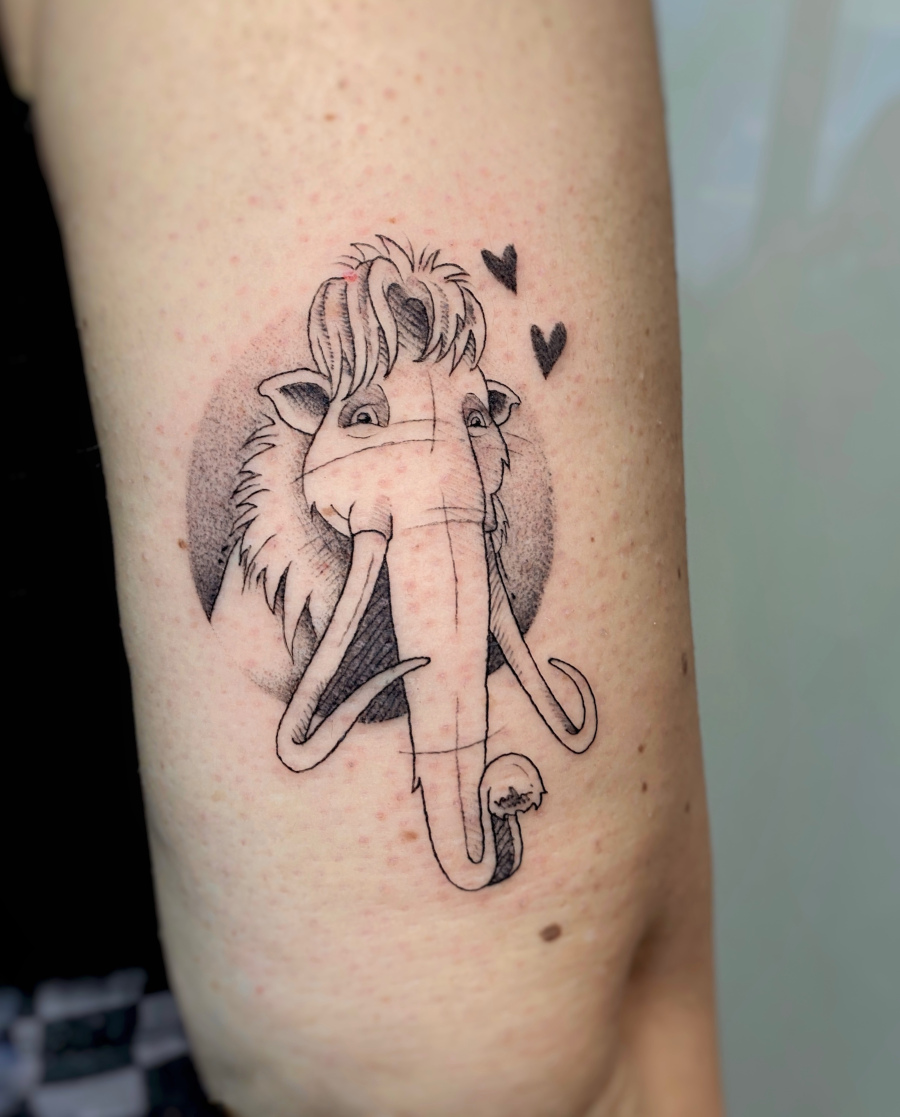 Tatuaggio Cartoon di Manny dell'Era Glaciale